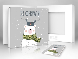 23 февраля Медвед! Подарочная коробка - Подарки в Екатеринбурге, подарочные сертификаты | интернет-магазин подарков с доставкой