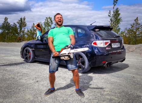 За рулем Subaru Sti